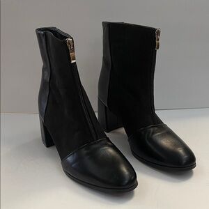 Max Muxun Black Front Zip Boots Size 40